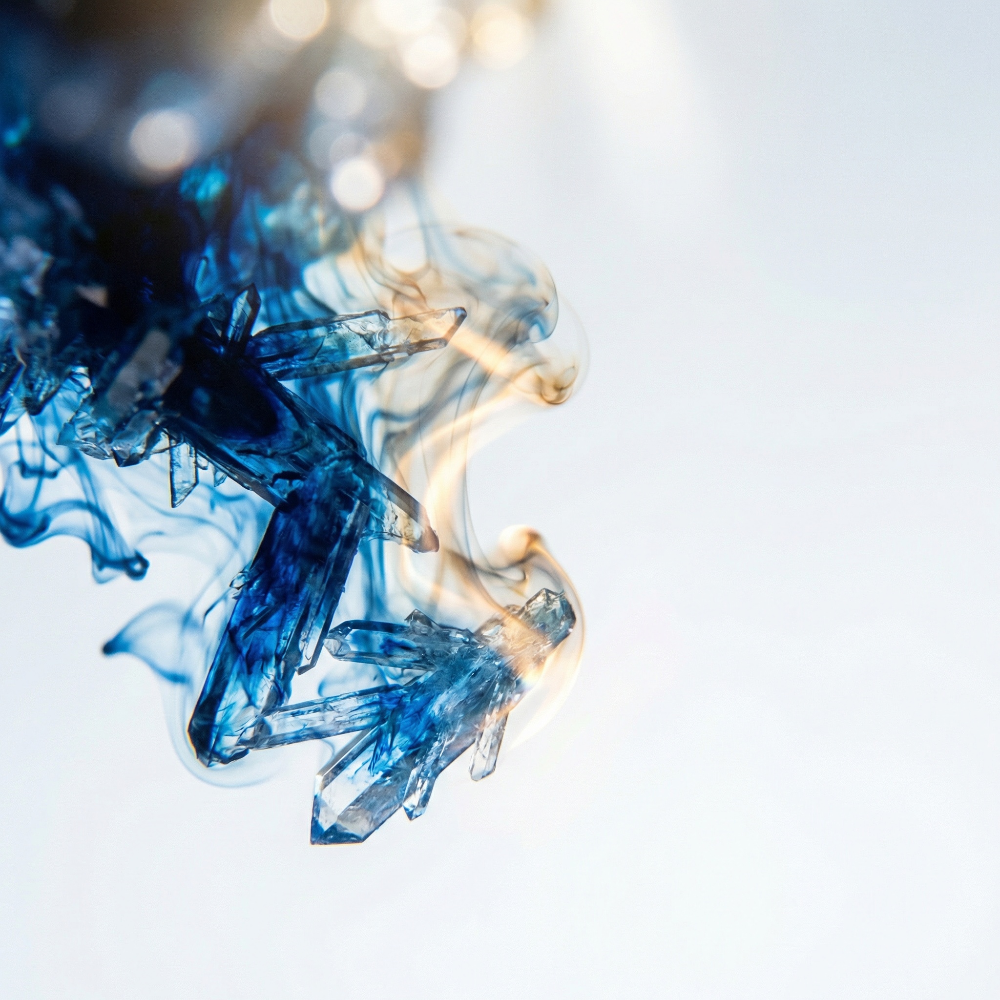 Macro close-up van ketamine kristalstructuur