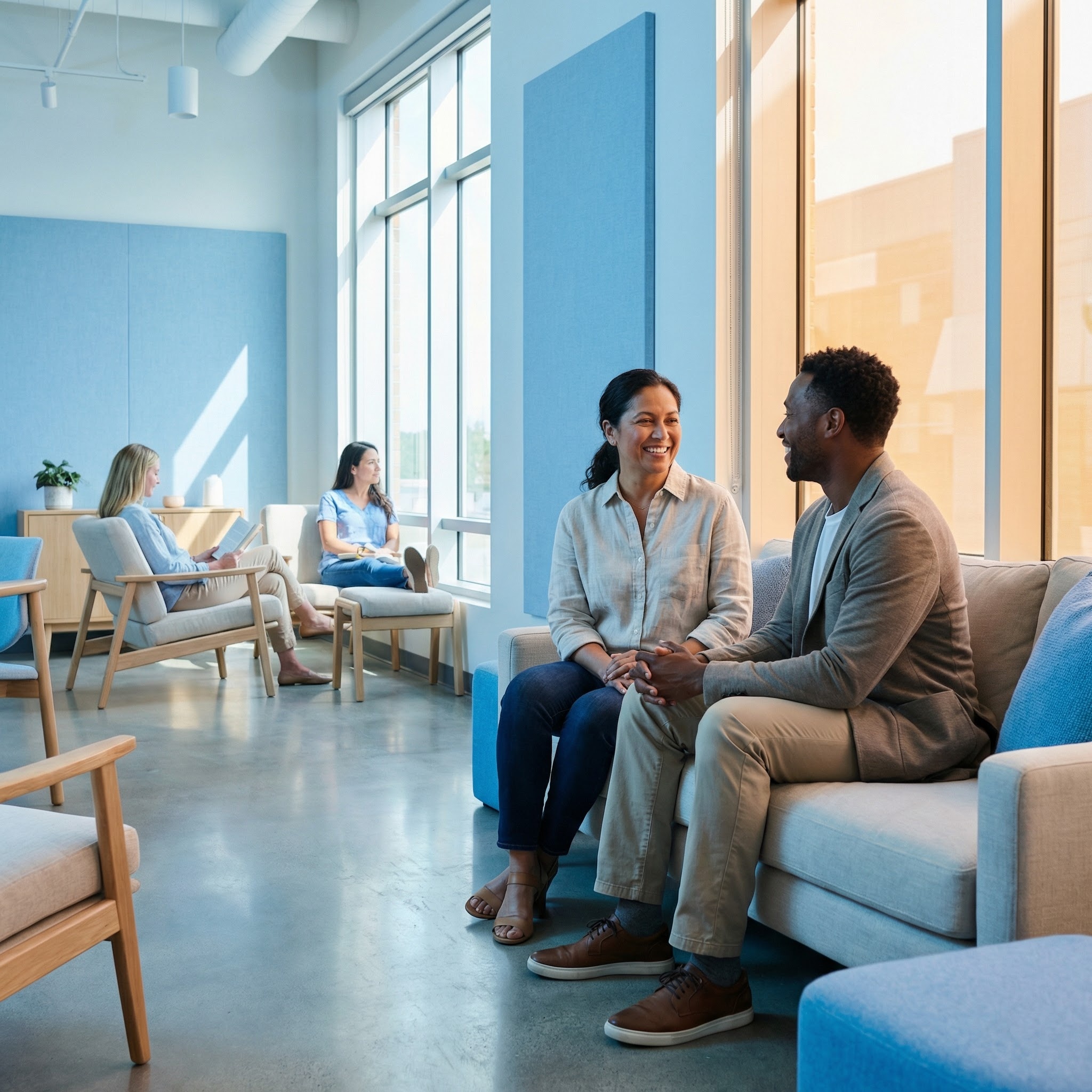 Onze wachtruimte - een veilige plek voor een gesprek